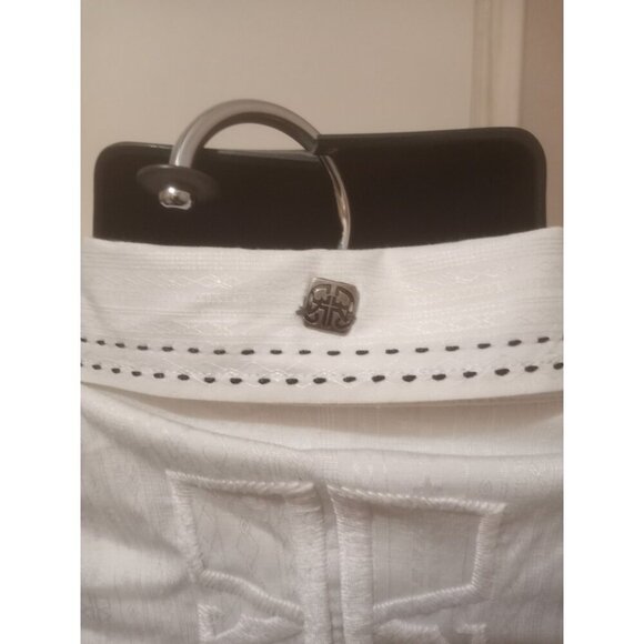 ROAR Buckle Enough Excuses Mens White Embroidered Long Sleeve Button Shirt Large - Picture 8 of 15